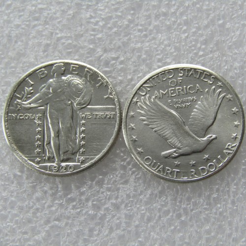 90% Silver US 1920 Standing Liberty Quarter Dollar Copy Coin