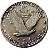 US 1924 Standing Liberty Quarter Dollar Silver Plated Copy Coin