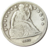 US 1862 Seated Liberty Dollar Silver Plated Copy Coin