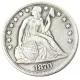 US 1870S Seated Liberty Dollar Silver Plated Copy Coin