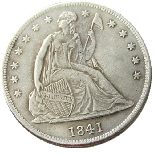 US 1841 Seated Liberty Dollar Silver Plated Copy Coin