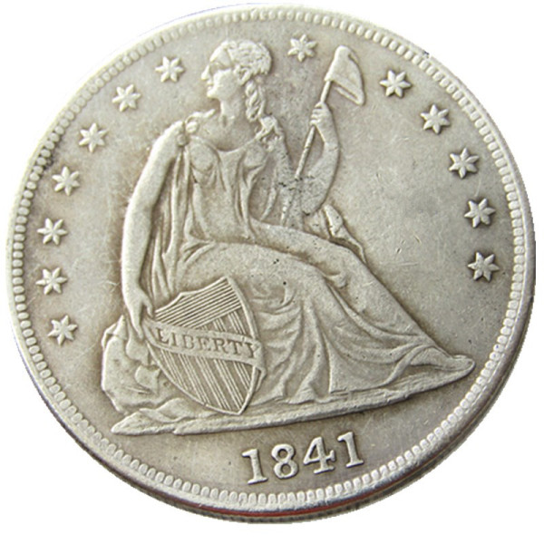 US 1841 Seated Liberty Dollar Silver Plated Copy Coin