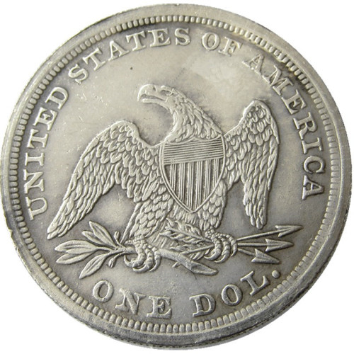 US 1860 Seated Liberty Dollar Silver Plated Copy Coin