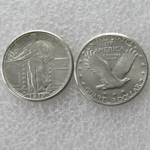 90% Silver US 1919 Standing Liberty Quarter Dollar Copy Coin