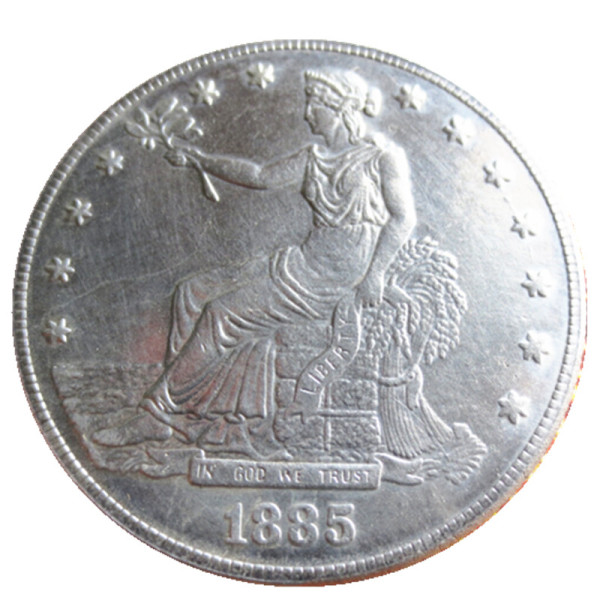 90% Silver US 1885 Trade Dollar Silver Copy Coin