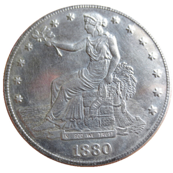 90% Silver US 1880 Trade Dollar Silver Copy Coin