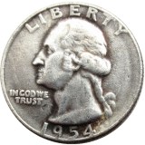 US Coins 1954D Washington Quarter Dollar Silver Plated Copy Coin