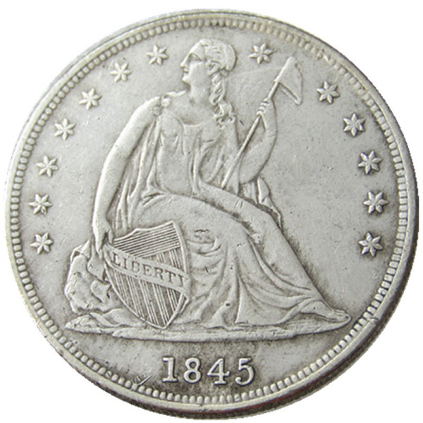 US 1845 Seated Liberty Dollar Silver Plated Copy Coin