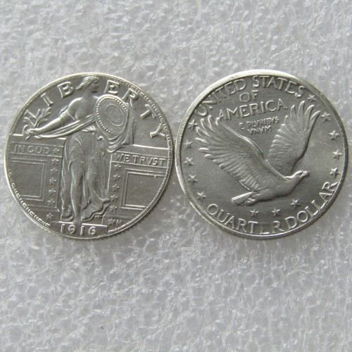 90% Silver US 1916 Standing Liberty Quarter Dollar Copy Coin