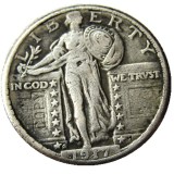 US 1917s Standing Liberty Quarter Dollar Silver Plated Copy Coin