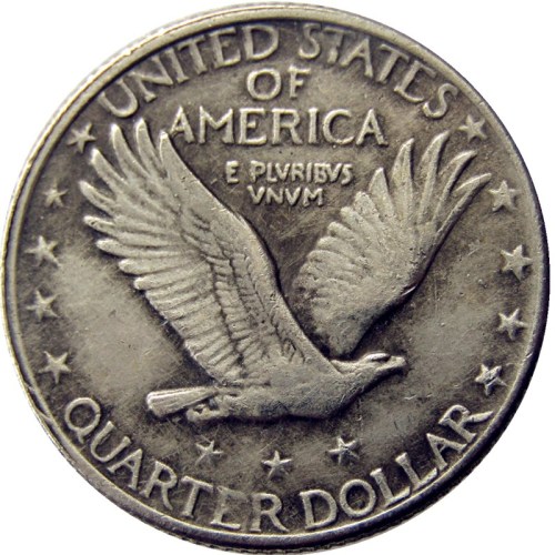 US 1921 Standing Liberty Quarter Dollar Silver Plated Copy Coin