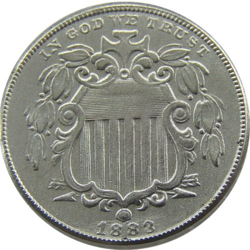 US 1883 Shield Nickel Five Cents Copy Coin