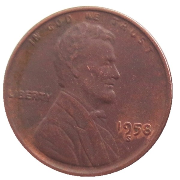 US 1958P-S-D Lincoln Penny Cent 100% Copper Copy Coin