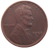 US 1952P-S-D Lincoln Penny Cent 100% Copper Copy Coin