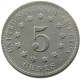 US 1872 Shield Nickel Five Cents Copy Coin