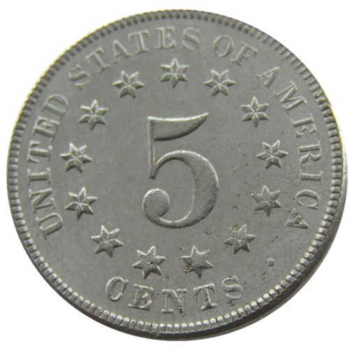 US 1878 Shield Nickel Five Cents Copy Coin