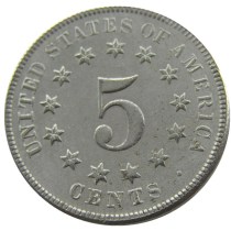 US 1878 Shield Nickel Five Cents Copy Coin US 1878 Shield Nickel Five Cents Copy Coin