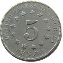 US 1876 Shield Nickel Five Cents Copy Coin