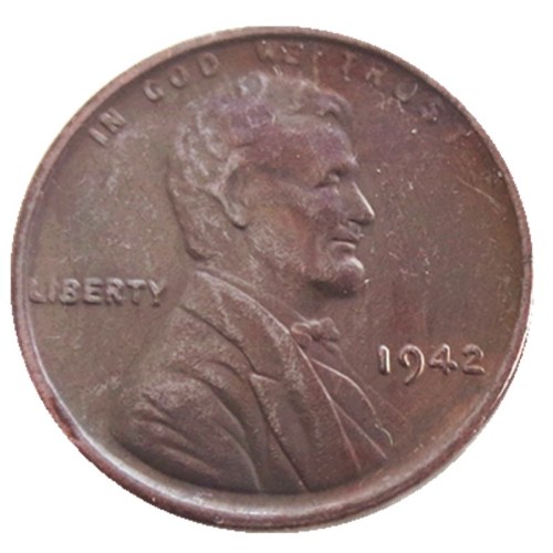 US 1942-P-S-D Lincoln Penny Cent 100% Copper Copy Coin