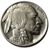 US 1937-D 5C 3-1/2 Legs (Regular Strike) Buffalo Nickel Five Cents Copy Coin