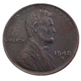 US 1948 P-S-D Lincoln Penny Cent 100% Copper Copy Coin