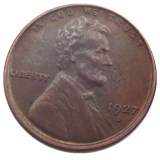 US 1927-P-S-D Lincoln Penny Cent 100% Copper Copy Coin