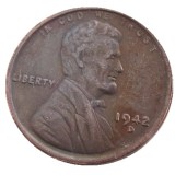 US 1942-P-S-D Lincoln Penny Cent 100% Copper Copy Coin