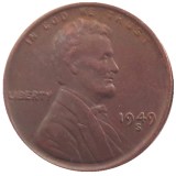 US 1949 P-S-D Lincoln Penny Cent 100% Copper Copy Coin