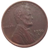 US 1950 P-S-D Lincoln Penny Cent 100% Copper Copy Coin