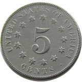 US 1881 Shield Nickel Five Cents Copy Coin