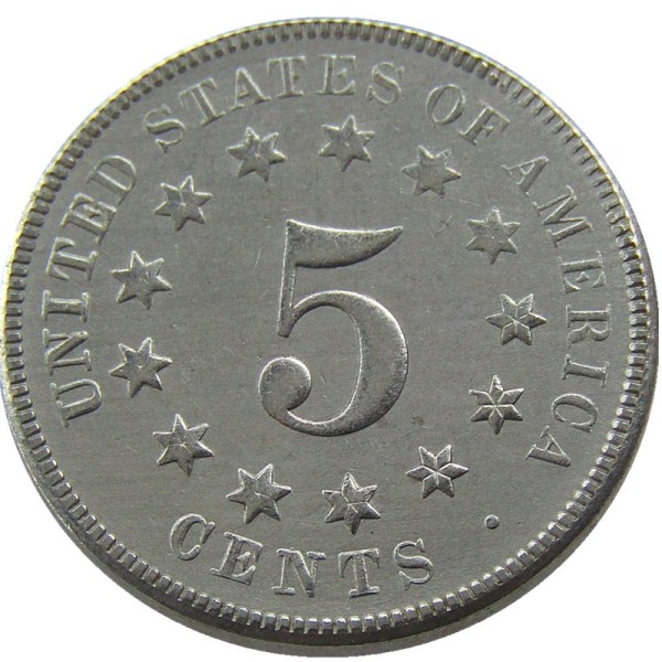 US 1881 Shield Nickel Five Cents Copy Coin