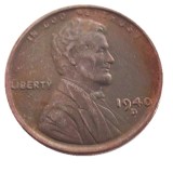 US 1940-P-S-D Lincoln Penny Cent 100% Copper Copy Coin
