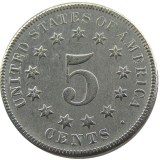 US 1871 Shield Nickel Five Cents Copy Coin