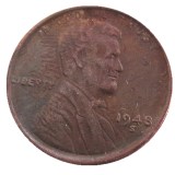 US 1948 P-S-D Lincoln Penny Cent 100% Copper Copy Coin