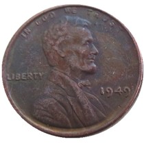 US 1949 P-S-D Lincoln Penny Cent 100% Copper Copy Coin