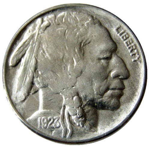 US 1923P-S  Buffalo Nickel Five Cents Copy Coin