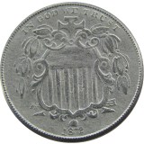 US 1872 Shield Nickel Five Cents Copy Coin