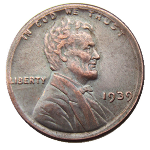 US 1939-P-S-D Lincoln Penny Cent 100% Copper Copy Coin