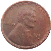 US 1922-P-S-D Lincoln Penny Cent 100% Copper Copy Coin