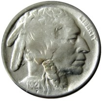 US 1921P-S  Buffalo Nickel Five Cents Copy Coin