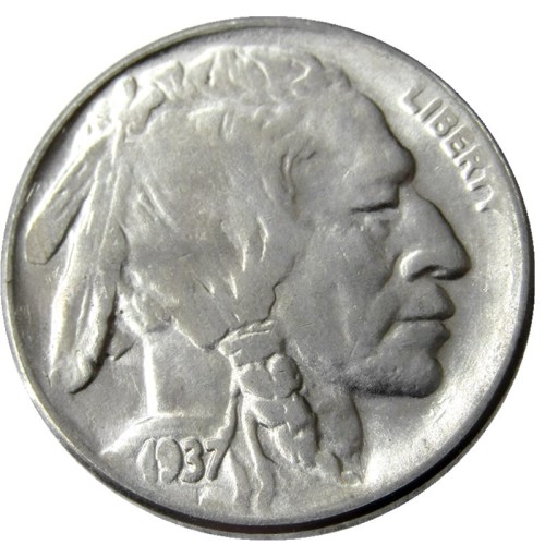 US 1937P-S-D  Buffalo Nickel Five Cents Copy Coin