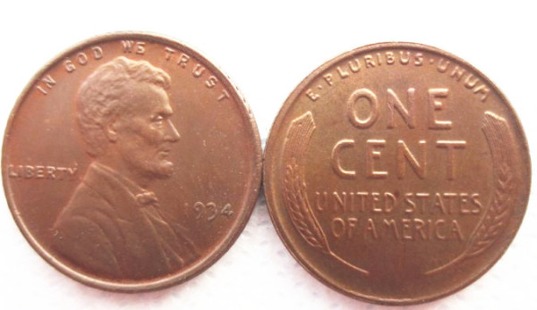 US 1934-P-S-D Lincoln Penny Cent 100% Copper Copy Coin