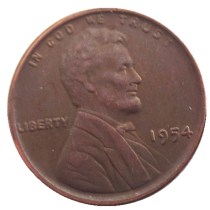 US 1954P-S-D Lincoln Penny Cent 100% Copper Copy Coin