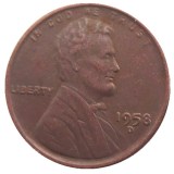 US 1958P-S-D Lincoln Penny Cent 100% Copper Copy Coin