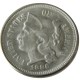 US 1886 Three Cents Nickel Copy Coin