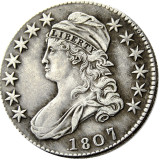 US 1807 Capped Bust Half Dollar Silver Plated Copy Coin