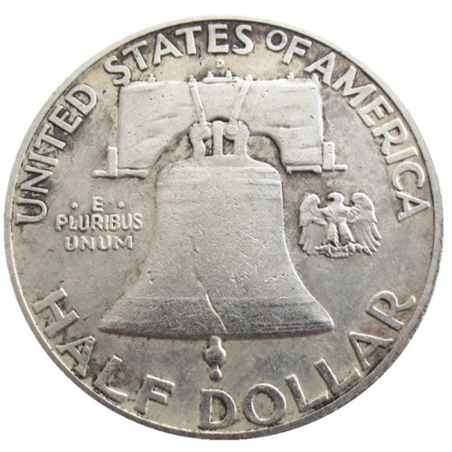 US 1962 PD Franklin Half Dollar Silver Plated Copy Coins