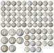 US Full Set Of(1892-1916)-PSOD 78pcs Barber Half Dollar Silver Plated Copy Coin