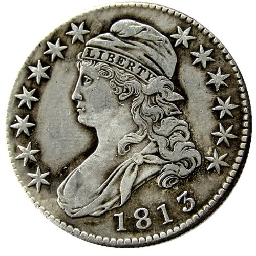 US 1813 Capped Bust Half Dollar Silver Plated Copy Coin