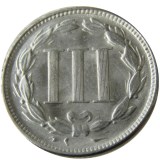 US A set of(1865-1889) 25pcs Three Cent Nickel Copy Coin